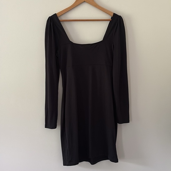 New BODEN Sweetheart Jersey Mini Dress Long Sleeve Black Size 8 - Picture 7 of 12